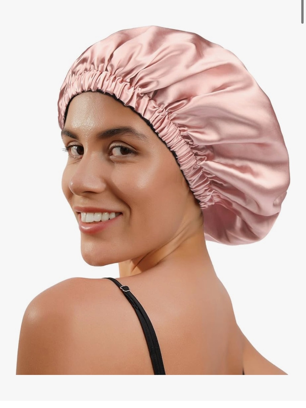 yanibest Butter-Satin Bonnet - Brown Satin Hair Bonnet